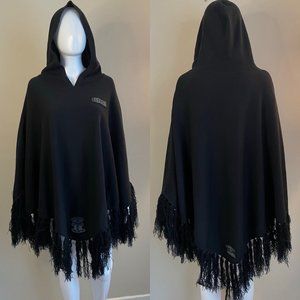 Lyric Culture Blondie Camp Fun Black Poncho Hoodie M/L